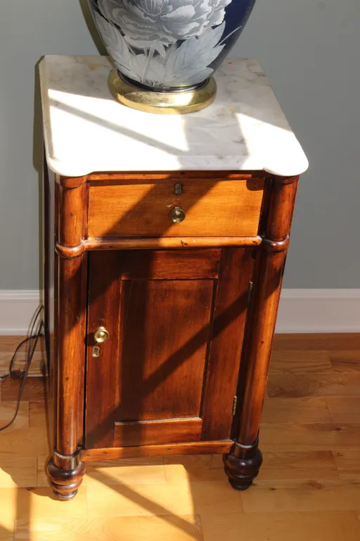 Antique Marble-Top Cabinet