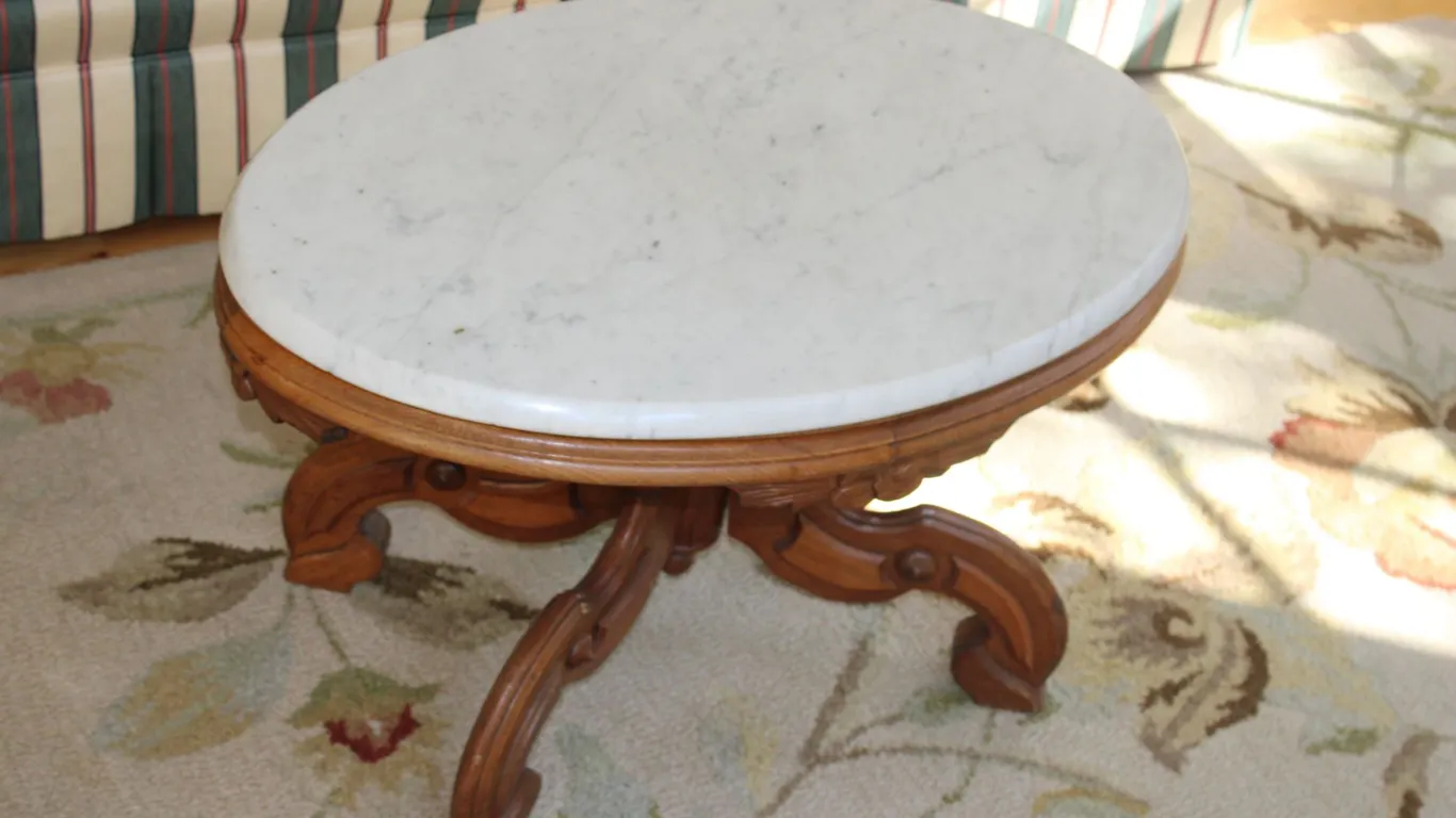 Marble-Top Coffee Table