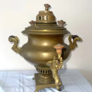 Antq Russian brass samovar