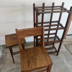 Mission style Oak, plant shelf, etc.