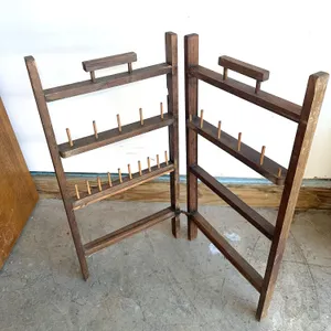 Antique folding spool rack