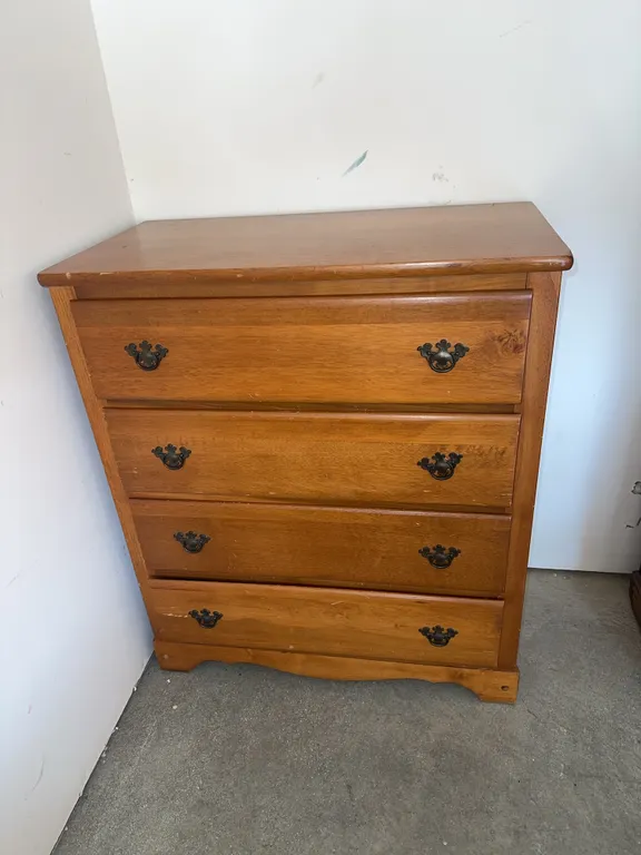 Maple high boy chest/dresser