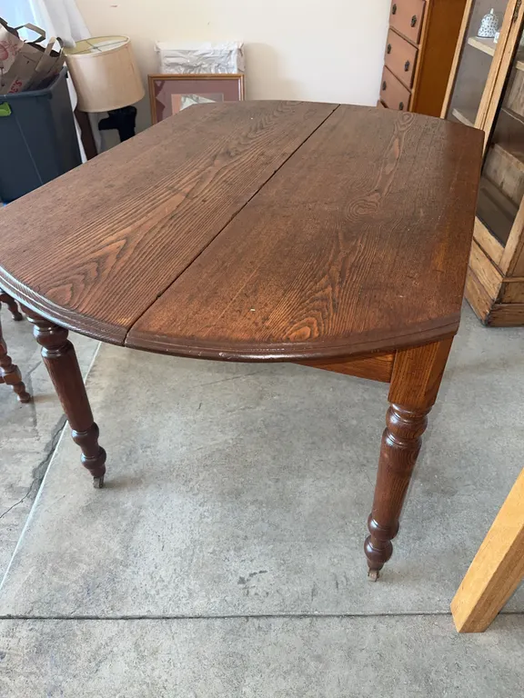 Small, beautiful, antique oak dining table