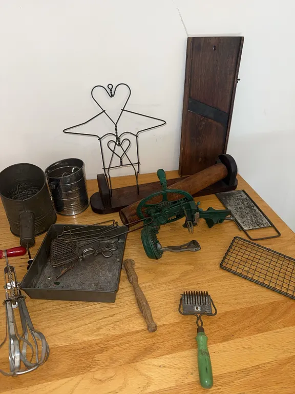 Antiques and primitives – apple peeler, etc.