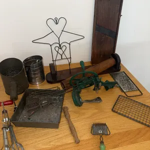 Antiques and primitives – apple peeler, etc.