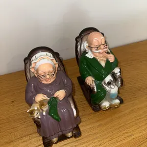 Vintage grandma and grandpa banks- Japan