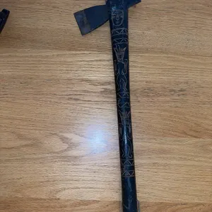 Antq tribal carved primal ax/tomahawk