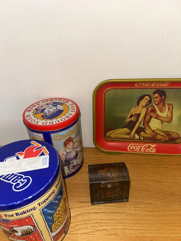 Coca-Cola tray, etc.