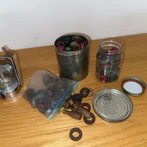 Vintage wood game pieces – CAROM?