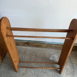 Oak quilt rack