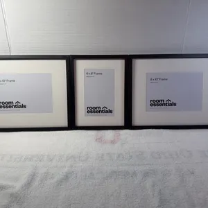 New -Room Essentials Black Frames Set of 3