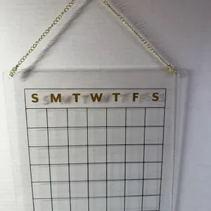 Dry Erase Acrylic Calendar Clear - Preowned