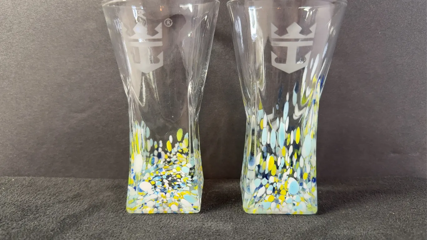 Set of 2 Royal Caribbean Shot Acrylic Glasses - Preowned