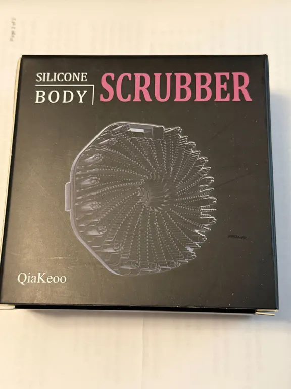 QiaKeoo Silicone Body Scrubber, BPA-Free Antibacterial Quick-Dry, Pink/Red New
