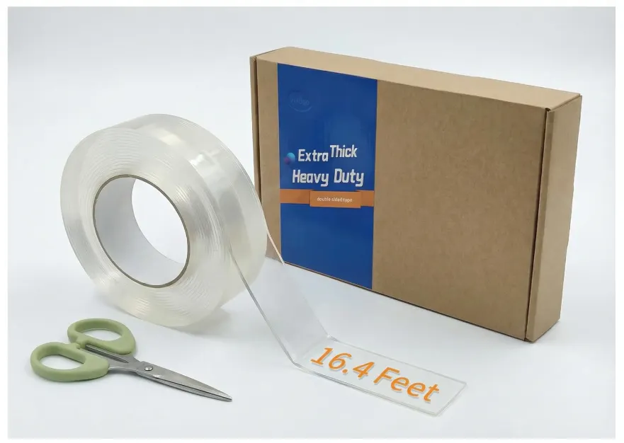 Double Sided Tape Heavy Duty,Clear 1.18 inch × 196 inch Tape, Removable mounting Tape Brand New