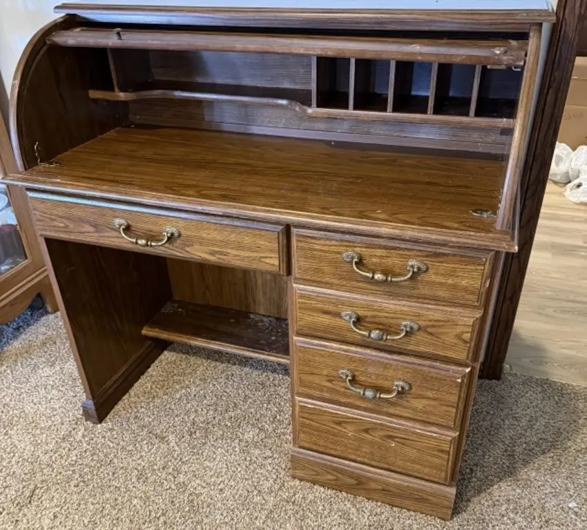 Vintage Roll Top Desk