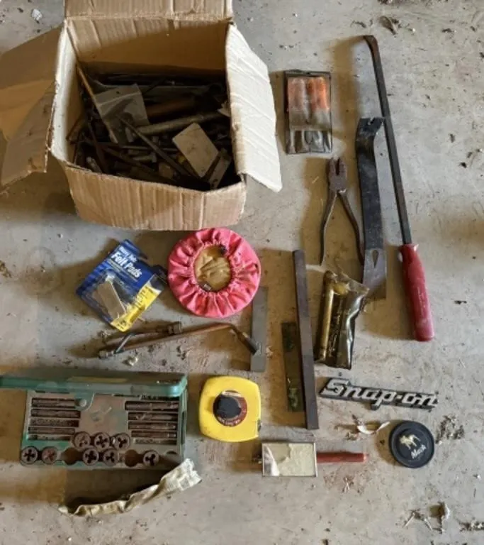 Chisels, Allen Wrenches, Tap/Die Set, Pry Bar,