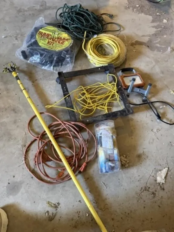 Extension Cords, Cable, Sump Pump Discharge Kit,