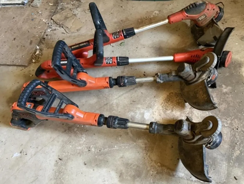 4 Black & Decker Battery Operated String Trimmers