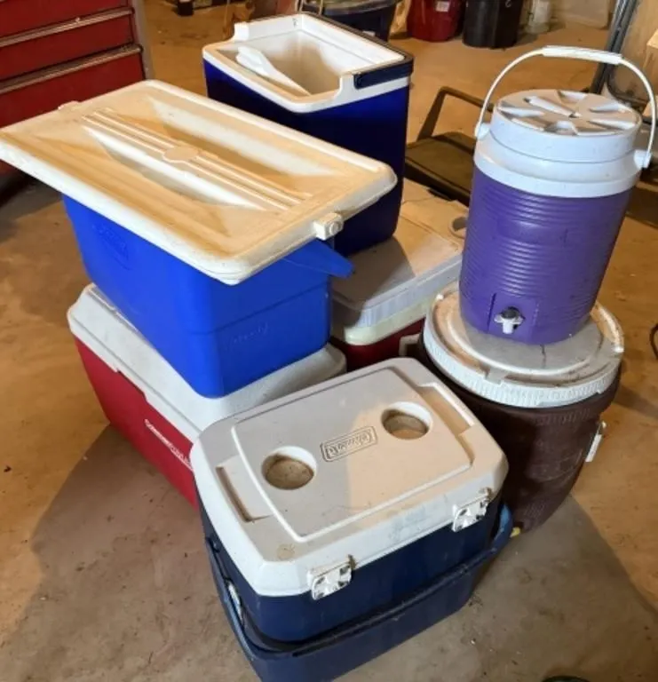 7+/- Coolers, 2 Water Jugs