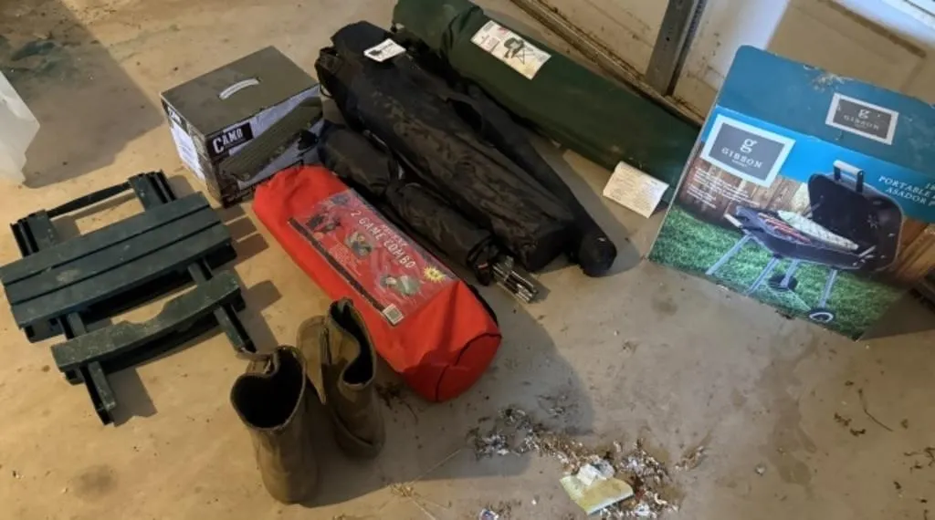 Grill, Air Mattress, Volleyball Net, 2 Folding