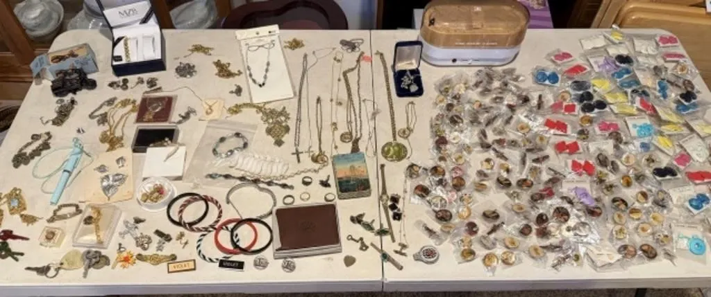Pins, Earrings, Necklaces, Marlboro Wallet,