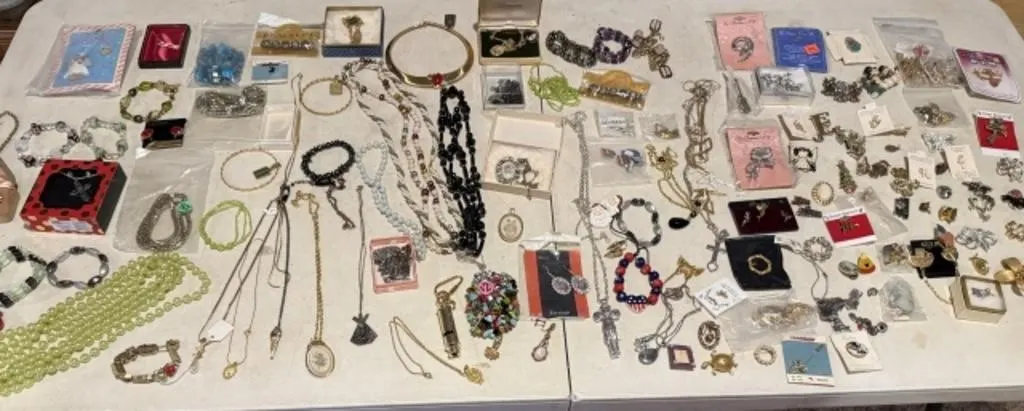 Pins, Brooches, Necklaces, Bracelets, Earrings