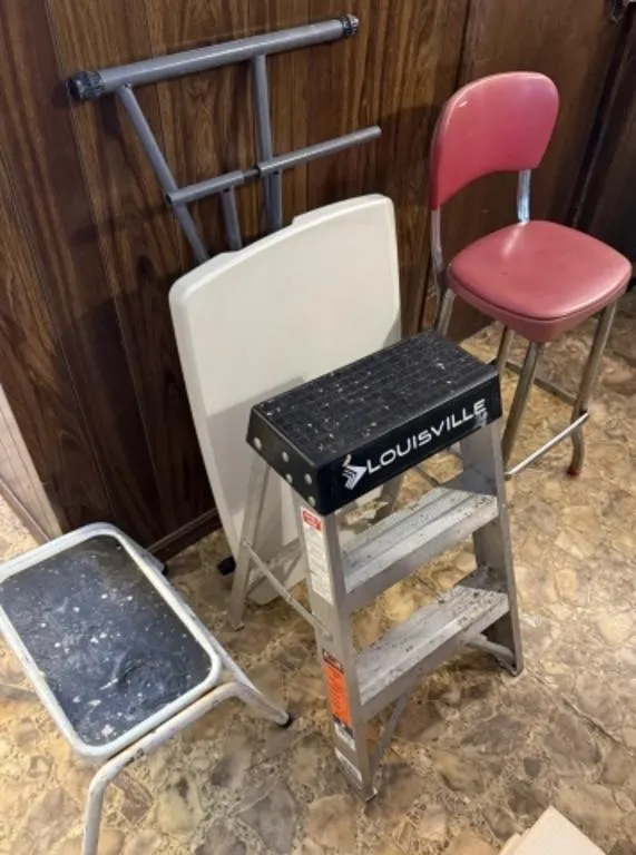 Step Stool, 2-Step Ladder, Folding Table,