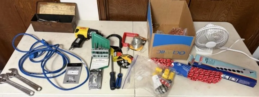 Pneumatic Drill, Rope, Bulb Changer, Fan, Power