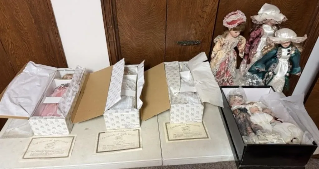 8+/- Porcelain Collectible Dolls