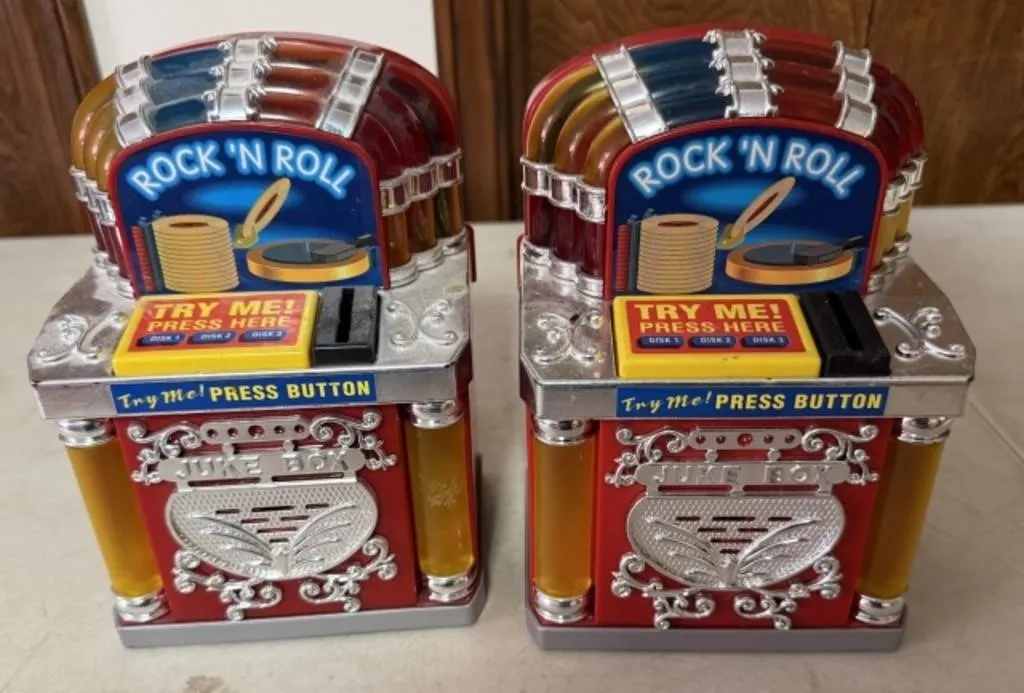 2 Funrise Rock 'N Roll Jukebox Musical Piggy Banks