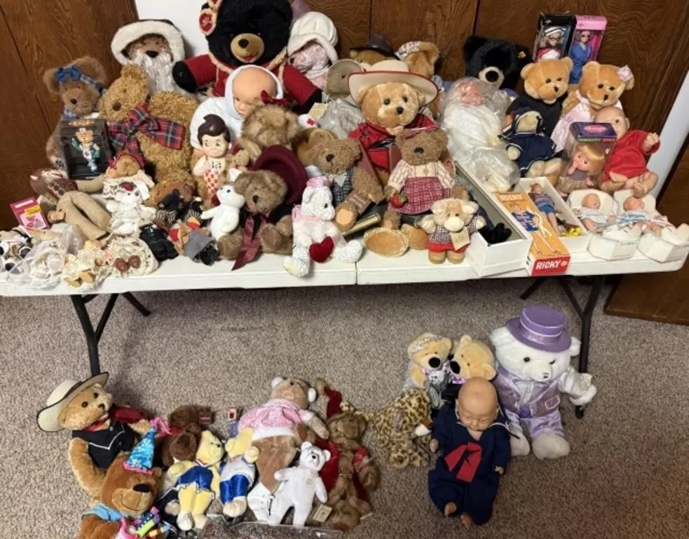 Teddy Bears, Dolls, Baby Dolls, Blanket, Big Boy