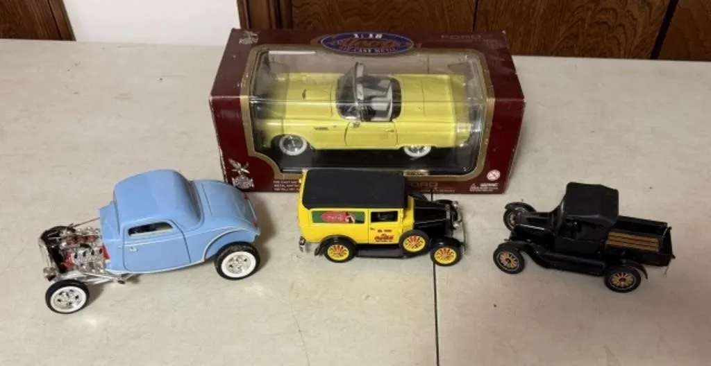 4 Vintage Model Cars