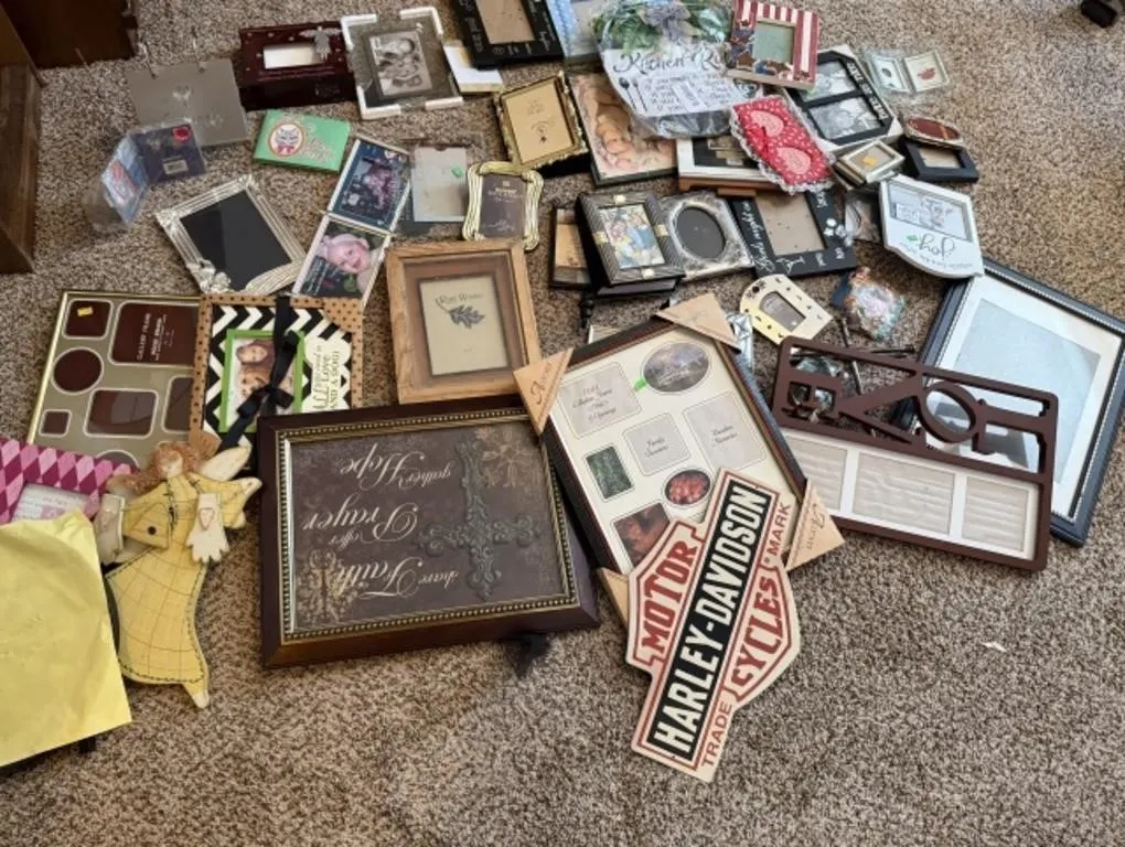 Picture Frames, Harley Davidson Sign, Wall Art