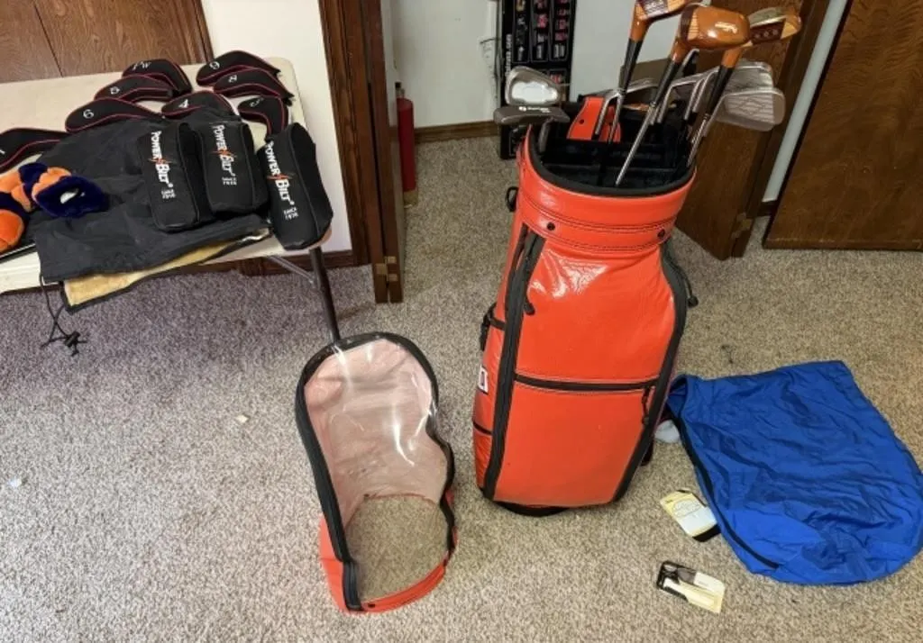 11+/- Power Bilt Golf Clubs (All w/ Covers),