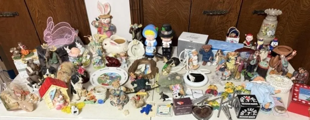 Figurines, Windchimes, Mirror, Small Planter,