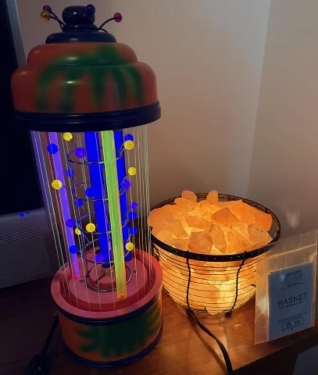 Blacklight Rain Lamp, Salt Crystal Lamp