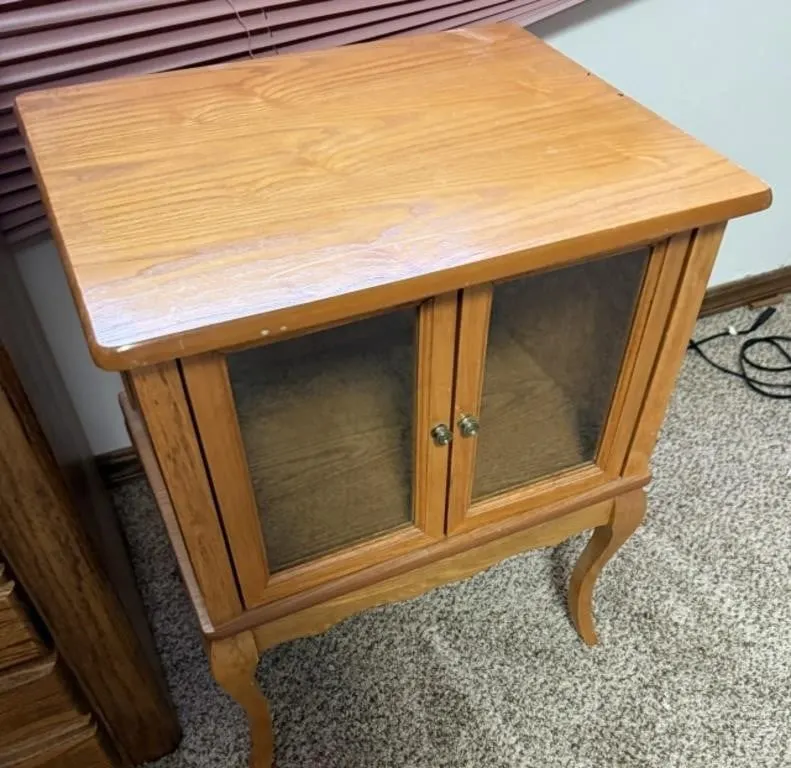 Vintage Wood Accent Cabinet