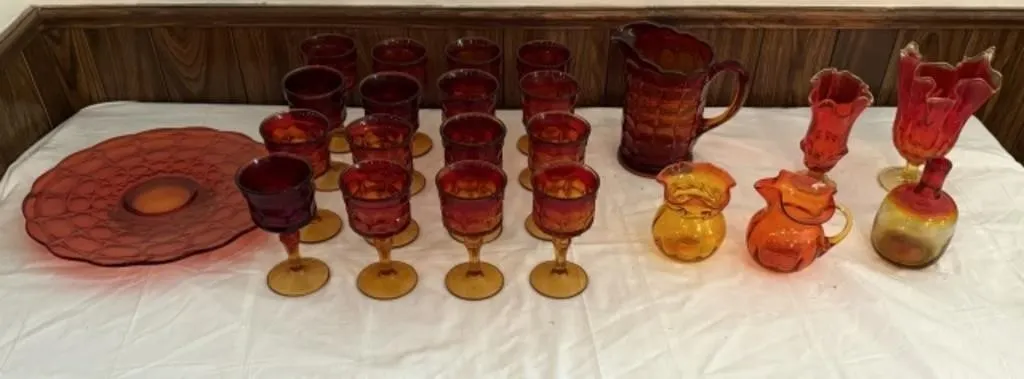Misc. Vintage Amberina Glassware