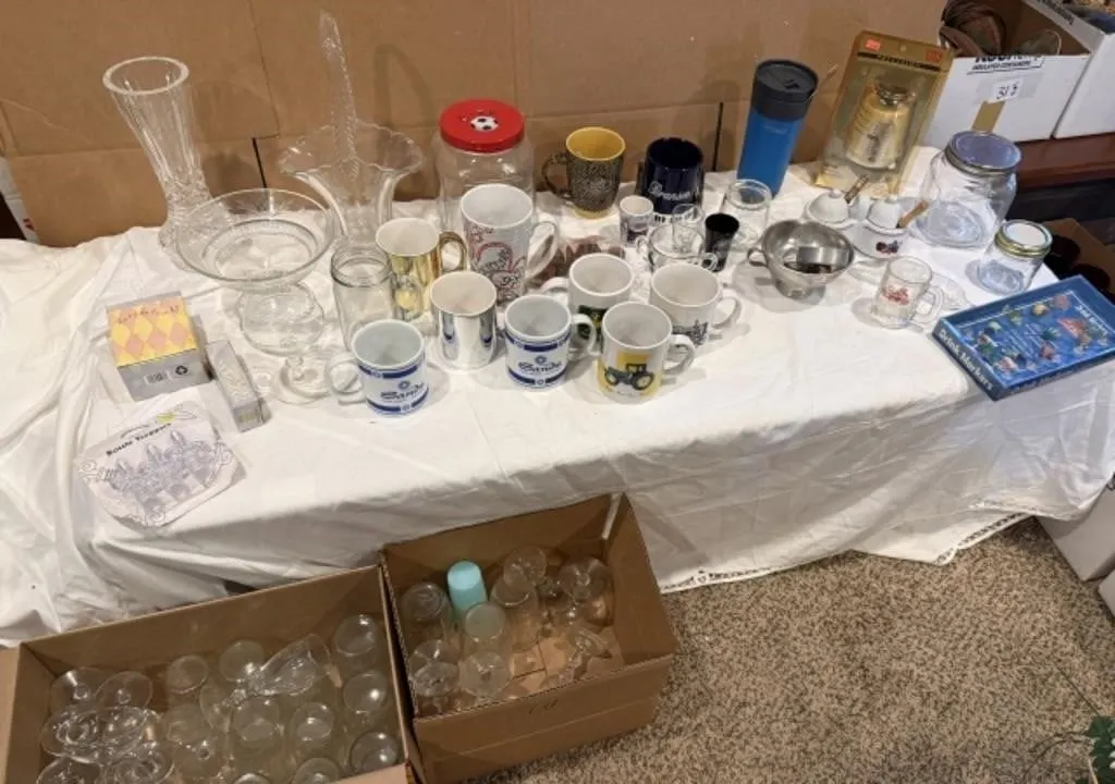 Mugs, Jars, Vase, Glasses, Travel Mug, Glass