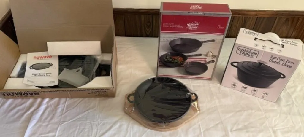 Misc. Cast Iron Pans, Dutch Oven, Grill