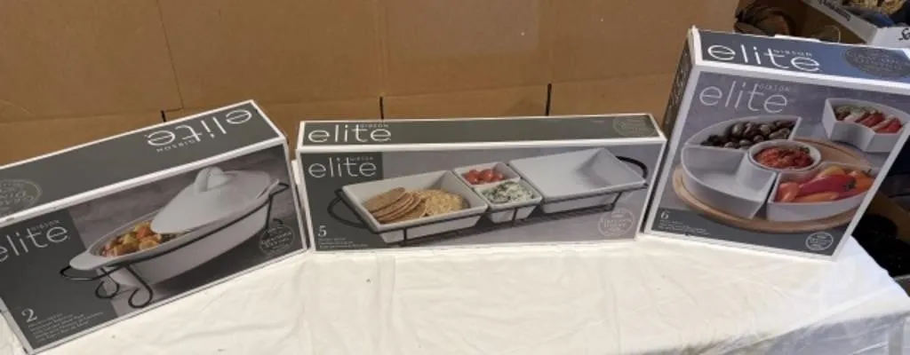 3 Gibson Elite Serving Dishes