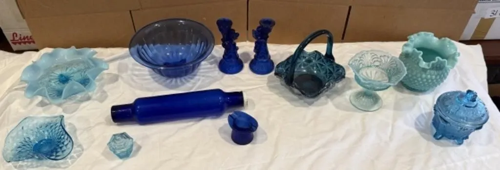 Vintage Blue Glassware