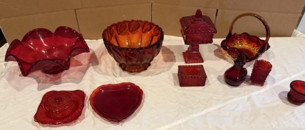 Misc. Red & Amberina Glassware