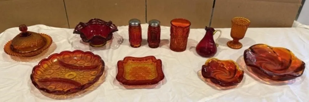 11+/- Vintage Glass Pieces