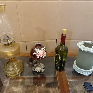Vintage Oil Lamp, Small Table Lamp, Decorative