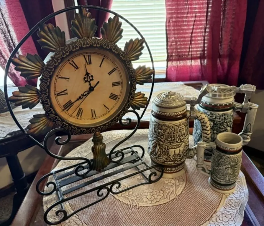 Decorative Beer Steins, Decorative Clock