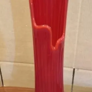 Vintage Stretch Swung Glass Floor Vase