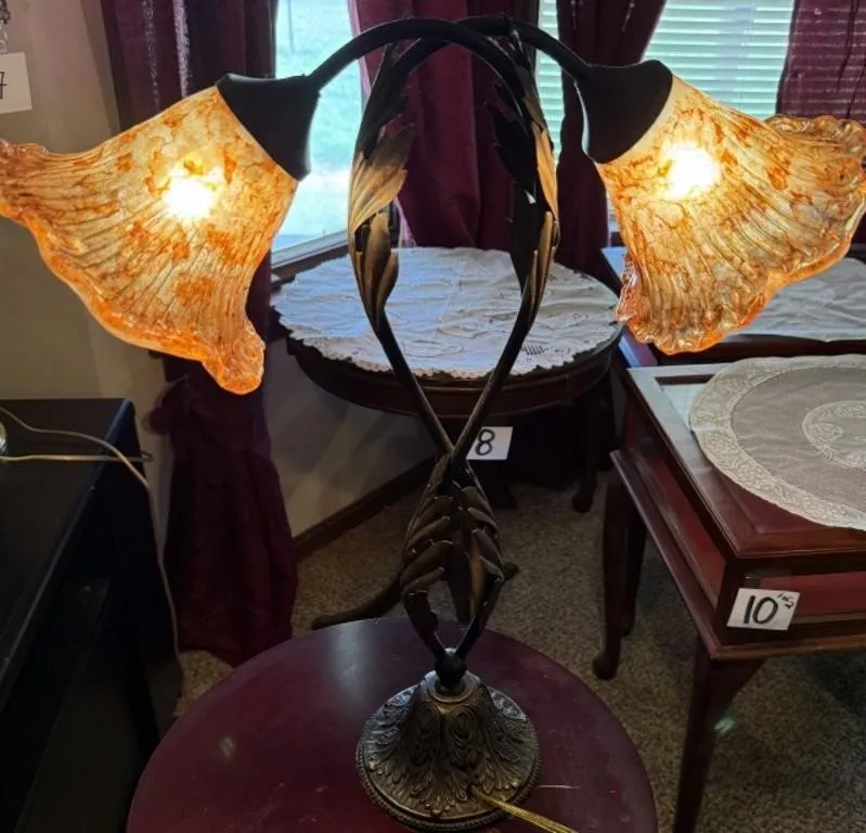 Two-Light Lily Accent Table Lamp
