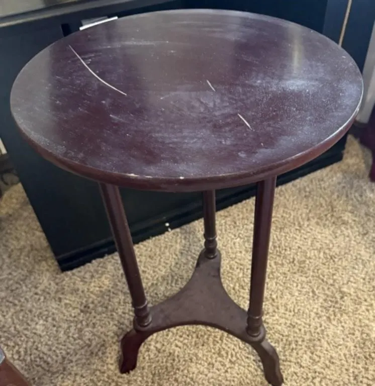 Small Dark Wood Accent Table